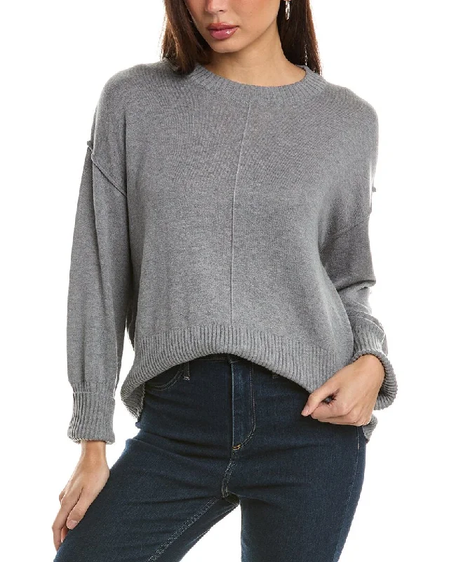 Hannah Rose Bungalow Boxy Cashmere-Blend Sweater