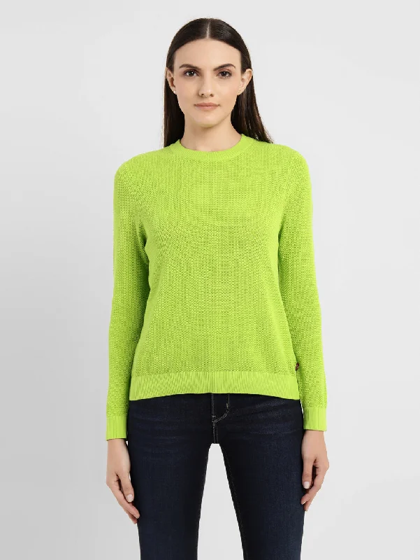 Women's Solid Round Neck Sweater