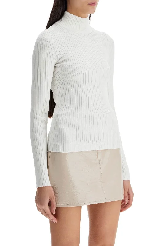 Courreges Re-Edition Ribbed Funnel-Neck Sweater