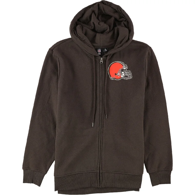 G-III Sports Womens Cleveland Browns Hoodie Sweatshirt, Brown, X-Large