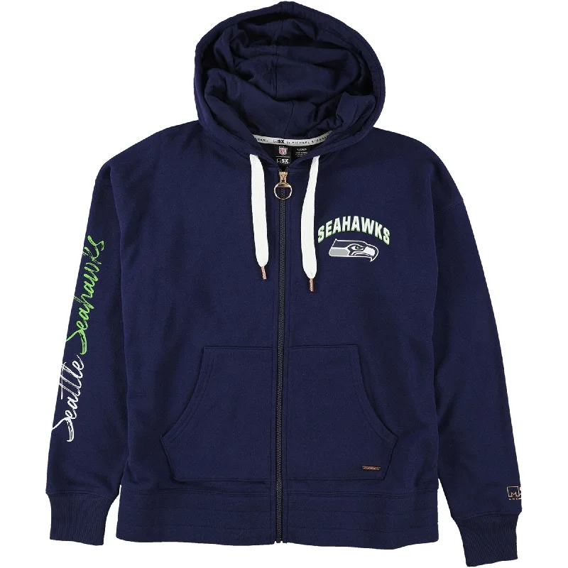 G-III Sports Womens Seattle Seahawks Hoodie Sweatshirt, Blue, Small