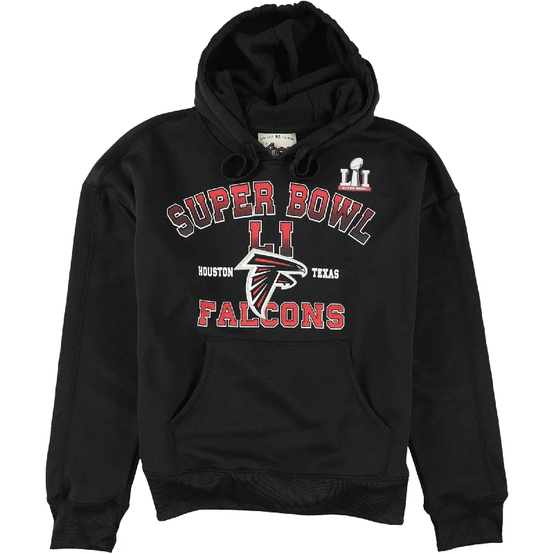 G-III Sports Womens Super Bowl LI Hoodie Sweatshirt, Black, Large