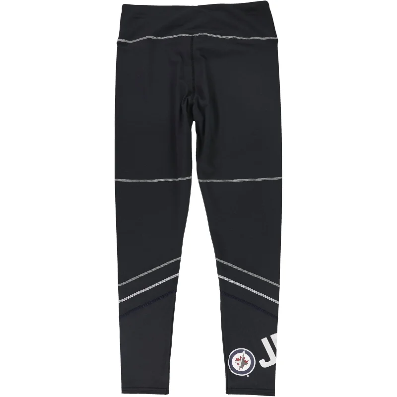 G-III Sports Womens Winnipeg Jets Compression Athletic Pants, Black, Medium