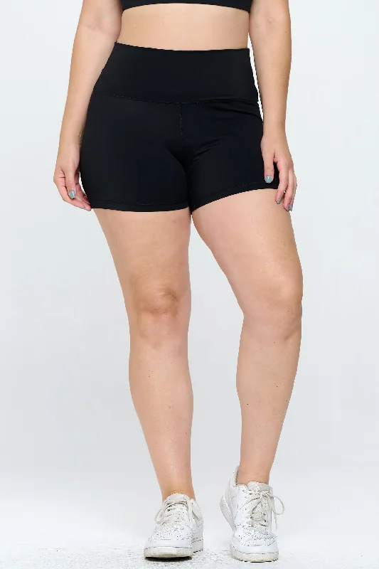 Plus Size Super Soft 4" High Rise Active Shorts