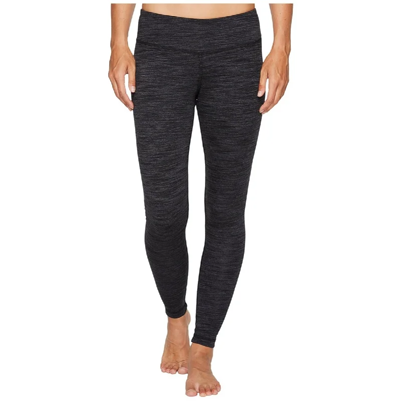 Reebok Womens Marble Compression Athletic Pants, Black, Medium