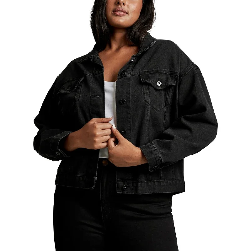 Cotton On Womens Plus Cotton Cropped Denim Jacket