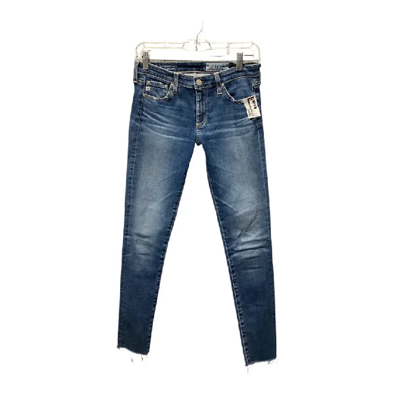 Jeans Skinny By Adriano Goldschmied In Blue Denim, Size: 2