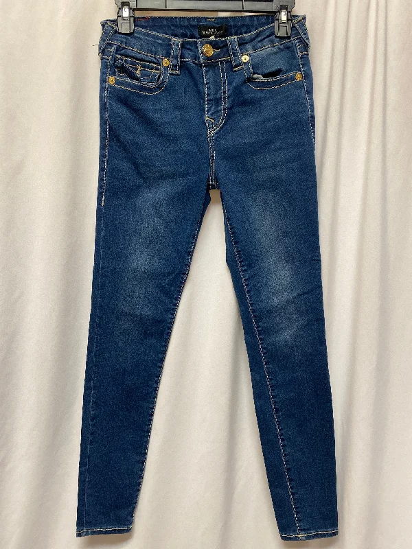 Jeans Skinny By True Religion In Blue Denim, Size: 2