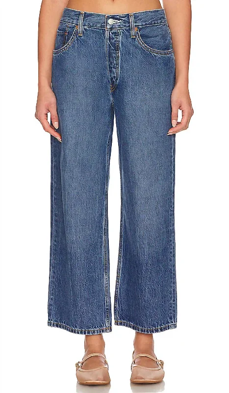 Loose Crop Jeans In Peyote Flow