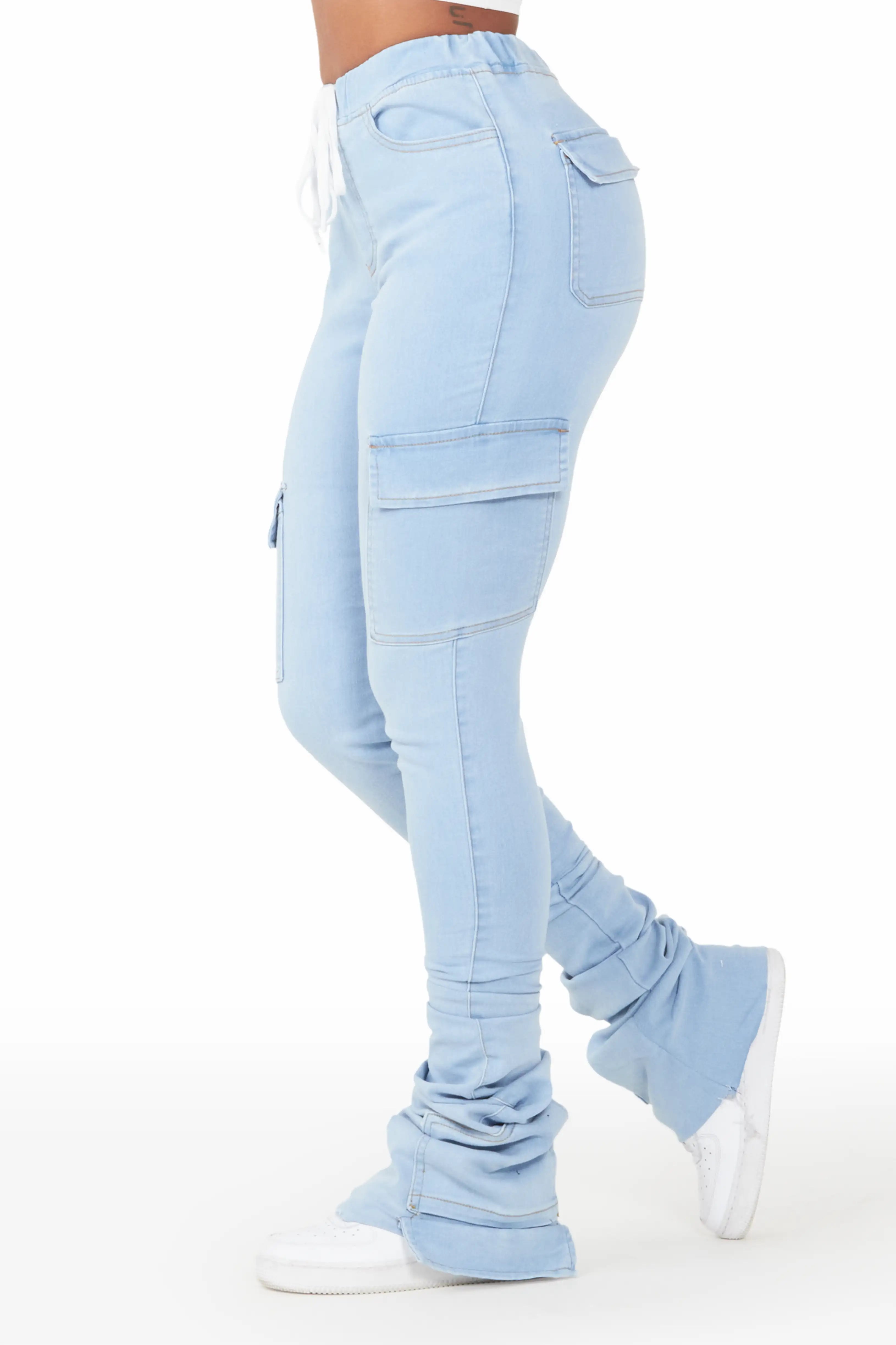 Evey Light Wash Super Stacked Jean