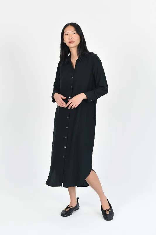 M.PATMOS Gibson Dress - Black Silk