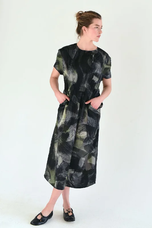 M.PATMOS Phoebe Dress - Black Watercolor