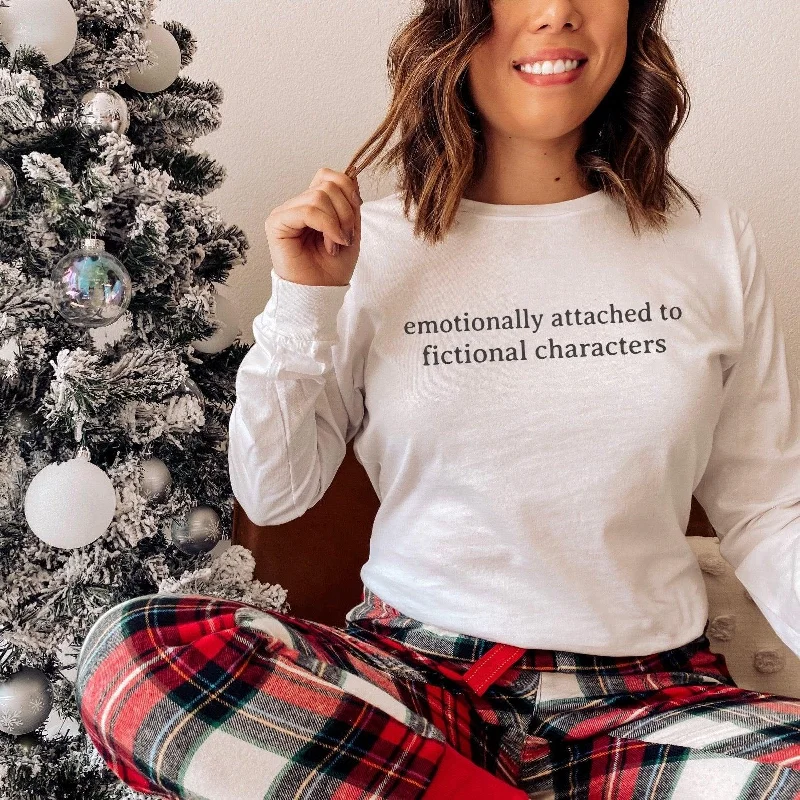 Emotionally Attached to Fictional Characters Long Sleeve Tee Shirt