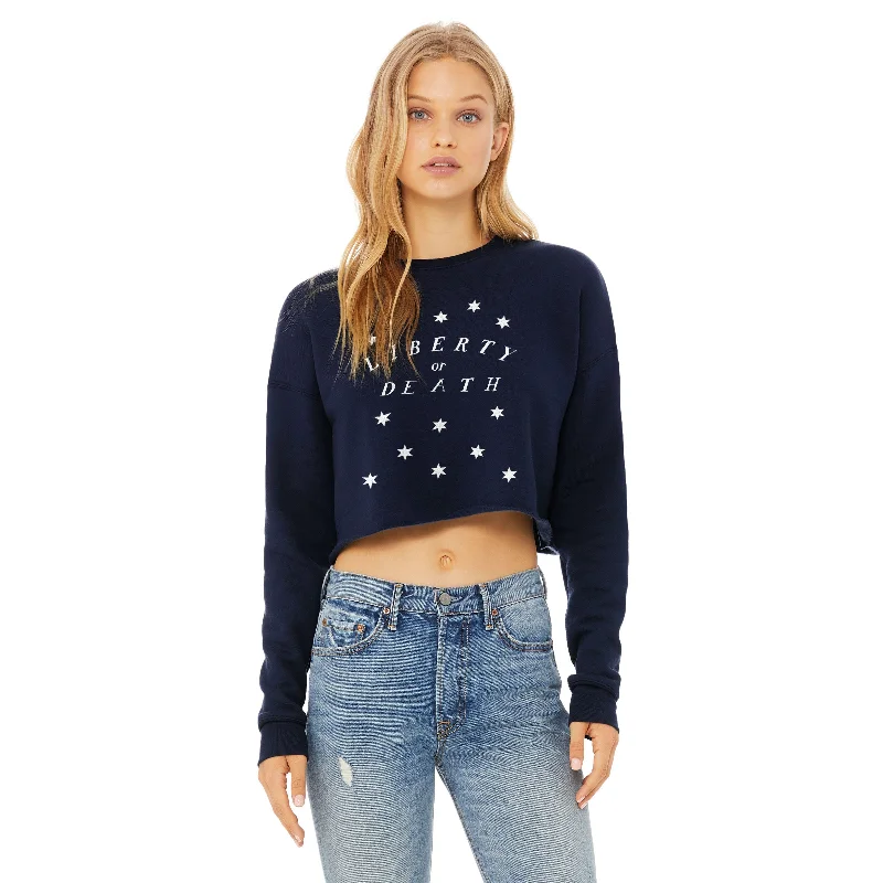 Liberty Or Death Sponge Fleece Crop Sweatshirt