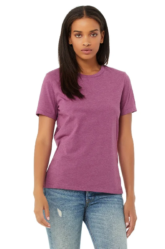 Bella + Canvas Womens CVC Short Sleeve Crewneck T-Shirt - Heather Magenta