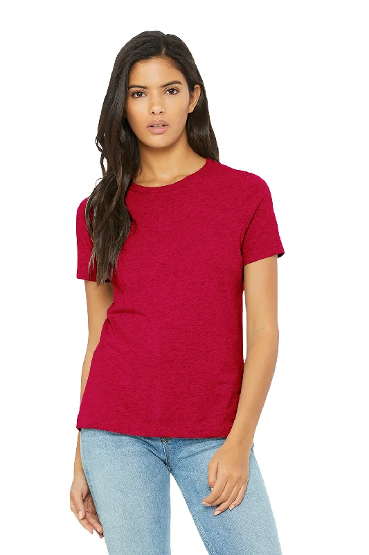 Bella + Canvas Womens CVC Short Sleeve Crewneck T-Shirt - Heather Red