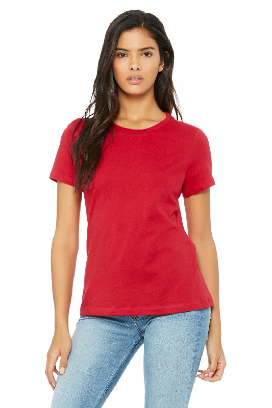 Bella + Canvas Womens Relaxed Jersey Short Sleeve Crewneck T-Shirt - Red