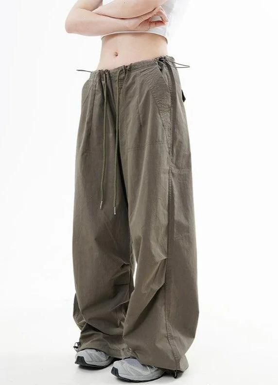 Drawstring Parachute Style Pants