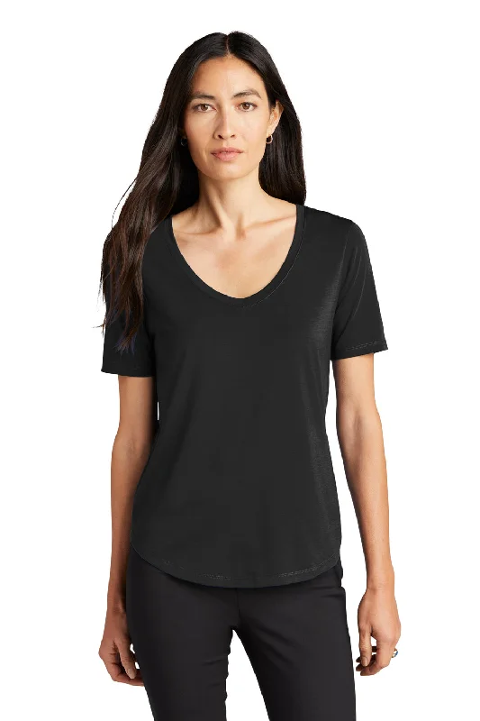 Mercer+Mettle Womens Moisture Wicking Short Sleeve Scoop Neck T-Shirt - Deep Black