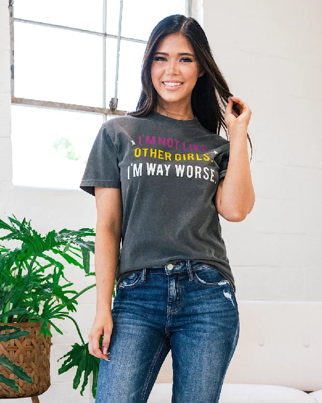 Not Like Other Girls Faded Black Tee FINAL SALE