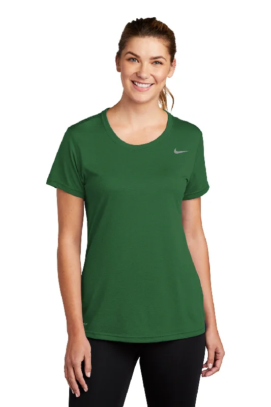 Nike Womens Legend Dri-Fit Moisture Wicking Short Sleeve Crewneck T-Shirt - Gorge Green