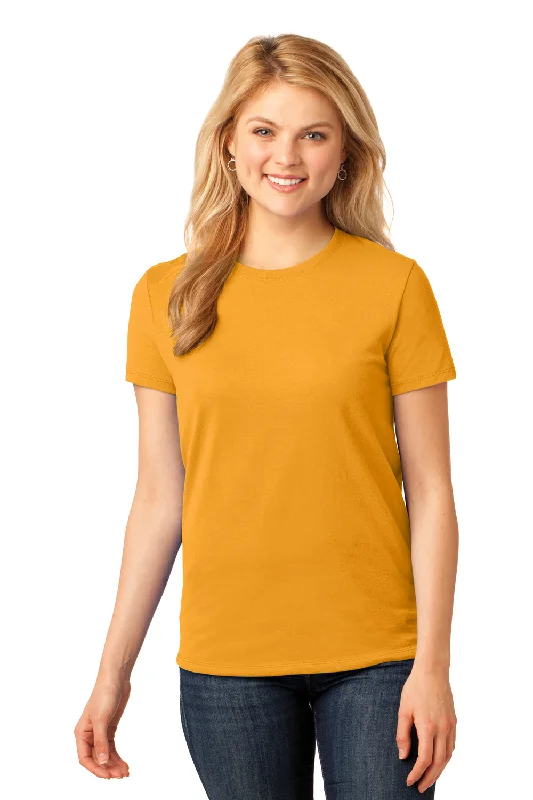 Port & Company Womens Core Short Sleeve Crewneck T-Shirt - Gold - Closeout