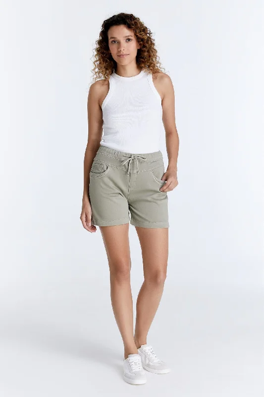 Alice Mid Waist Jogger Shorts Sage