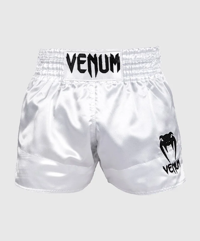 Venum Classic Muay Thai Shorts - White/Black